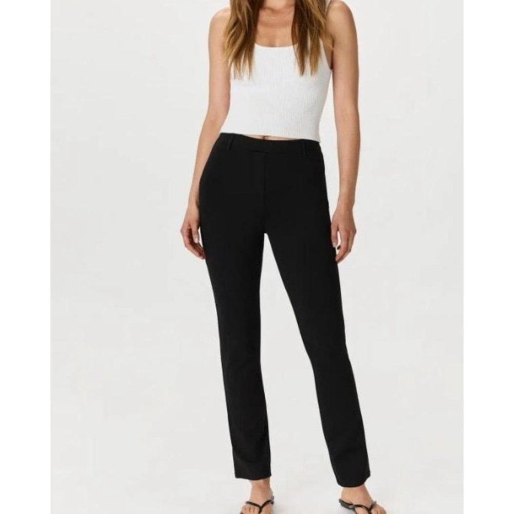 Quince Ultra Stretch Ponte Straight Leg Pants Black XS Pull On Business Career